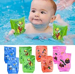 Kit 2 Boias de Braço Piscina Mar Praia p/bebês 0 a 2 anos - Cor: Laranja com Rosa