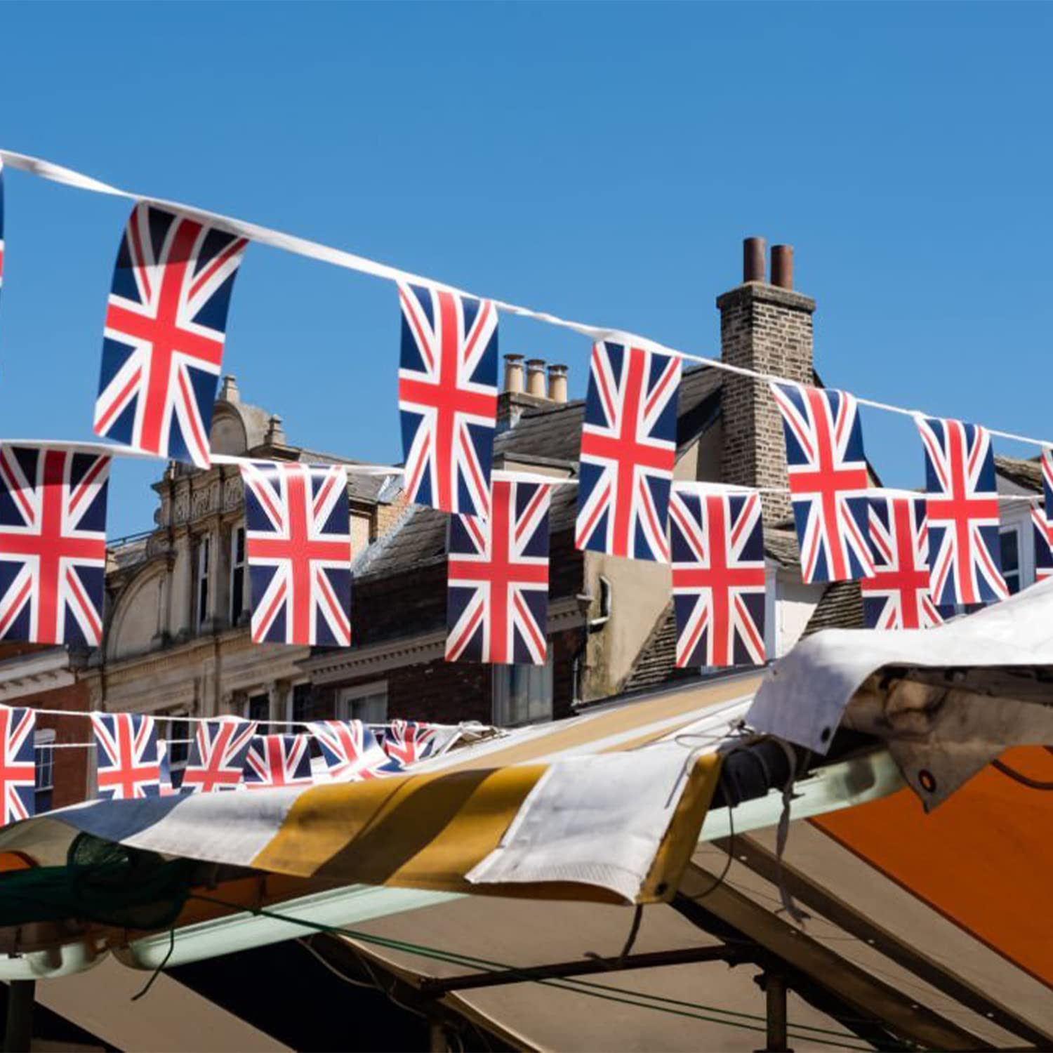 King Charles Coronation Union Jack Wimpel Flagge Party Deko