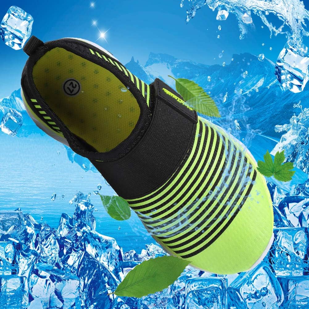  | GLOBTOUCH Boys and Girls Athletic Water Shoes Quick-Dry Slip on Aqua Sock for Beach Pool Swim Surf Walking(Toddler/Little Kid/Big Kid) | Water Shoes