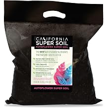 California Super Soil Premium 100% Organic Autoflower Super Soil - 18+ Nutrient Blend - Garden Soil for Indoor Grow Kit - 18Lbs Bag - Grows 6 Plants