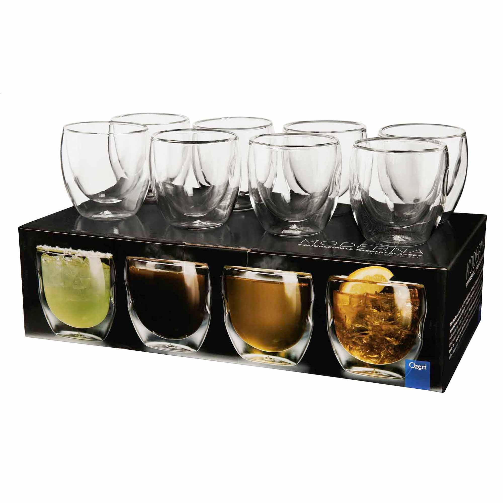 Moderna Artisan Series Doppelwandige Getränkegläser 237 ml, 8 Stück