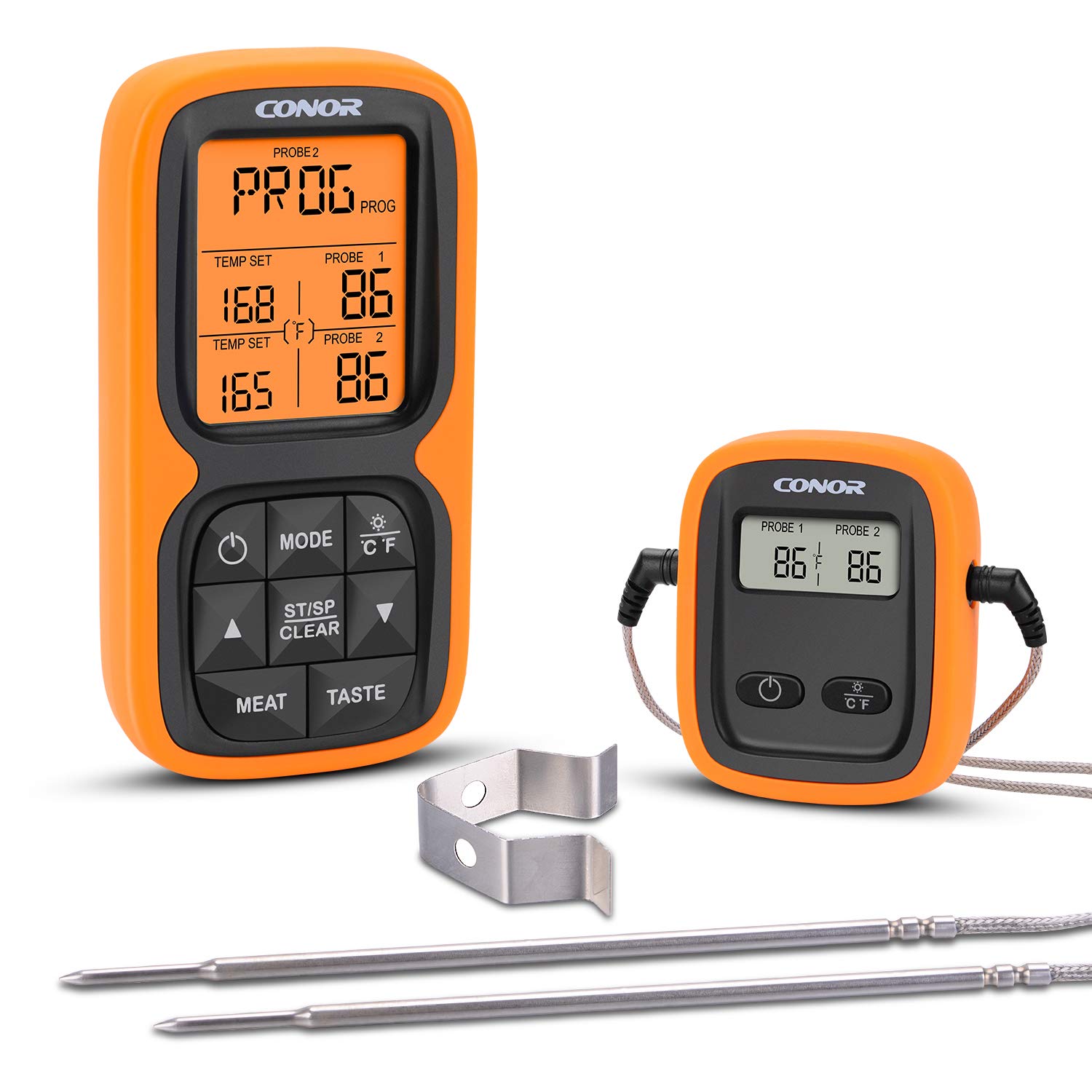 thermopro tp20 wireless remote digital meat thermometer with dual probe