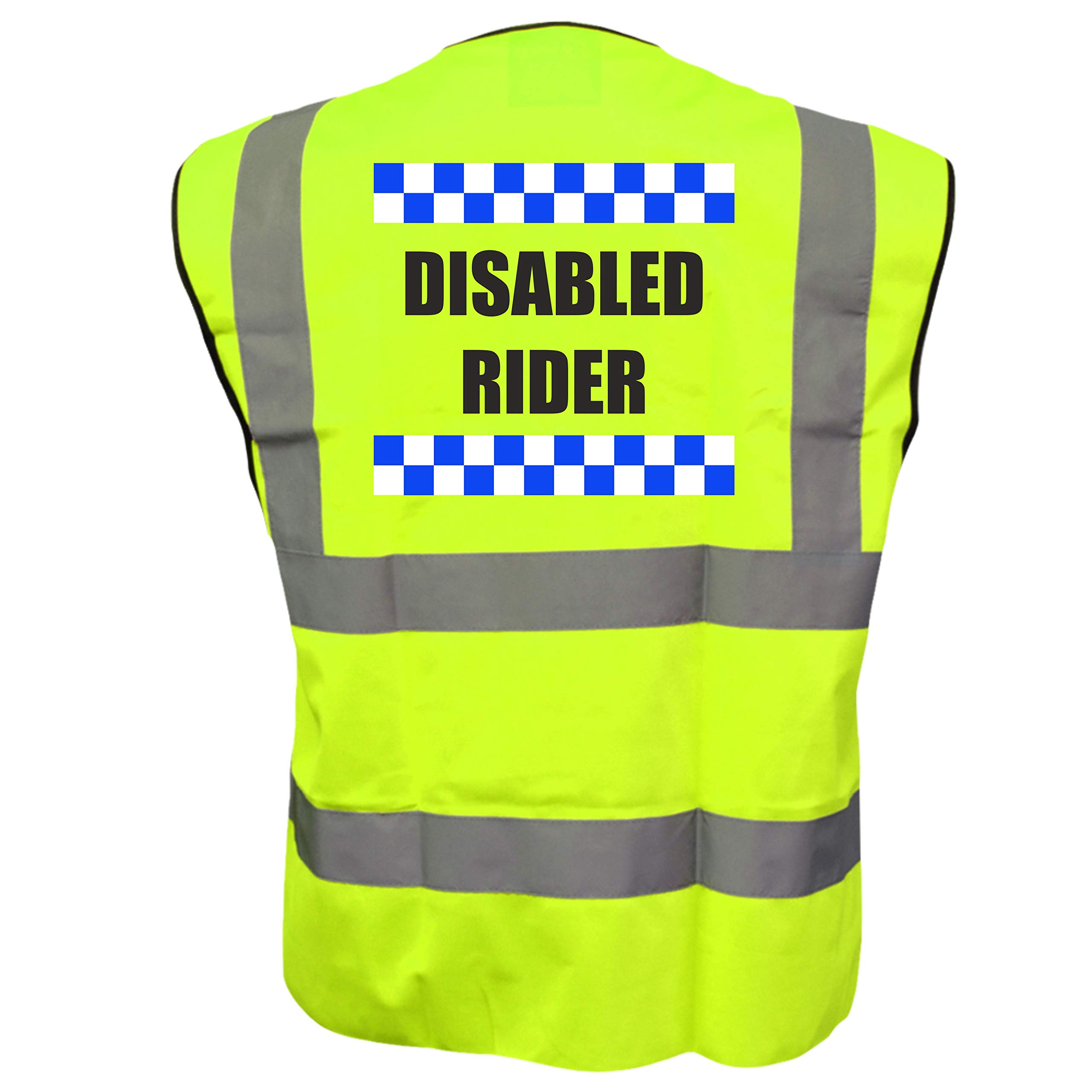 Brook Hi Vis Uk Unisex Yellow Equestrian Sillitoe Disabled Rider Hi Viz Vis Vest Horse Riding Equine Safe Reflective Waistcoat Jacket Road Safety Visibility Medium