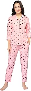 beebelle Women's Cotton Apple Printed Shirt & Pyjama Night Suit Set 1120 Price In India