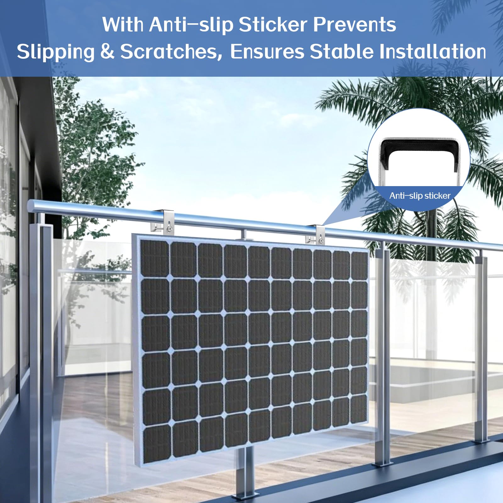 Balkonkraftwerk Halterung Aufständerung PV Modul Solarhalterung Balkon Haken | TZI Power Balkonkraftwerk Halterung Aufständerung PV Modul Solarhalterung Balkon Haken | TZI Power