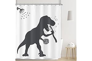 Dino Shower Curtain for Kids and Boys