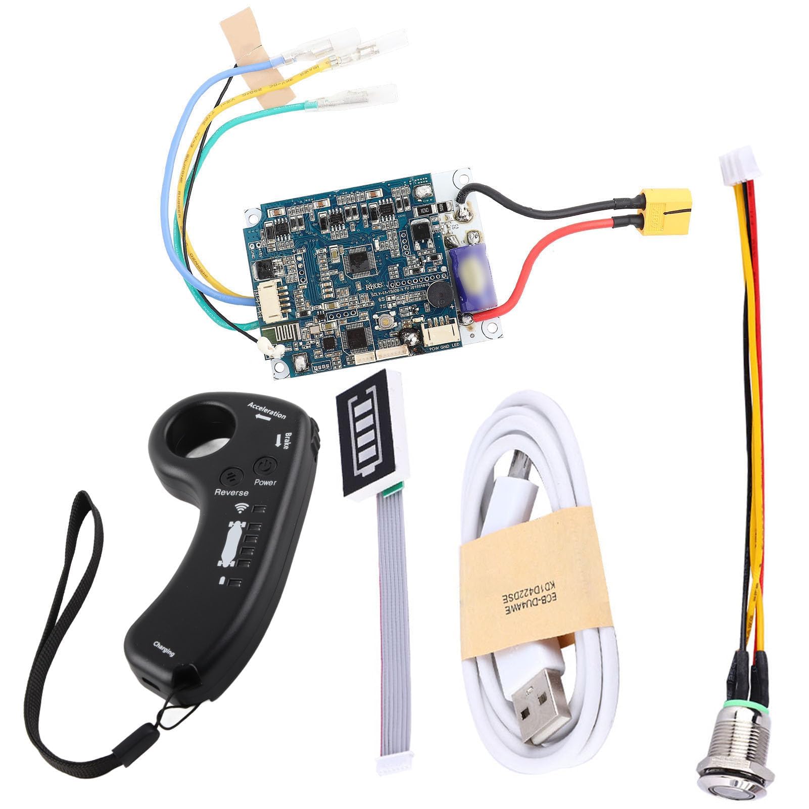 Alomejor1 Elektryczny sterownik deskorolki ESC sterowanie zamiennikiem płyta główna elektryczny longboard system sterowania deskorolką