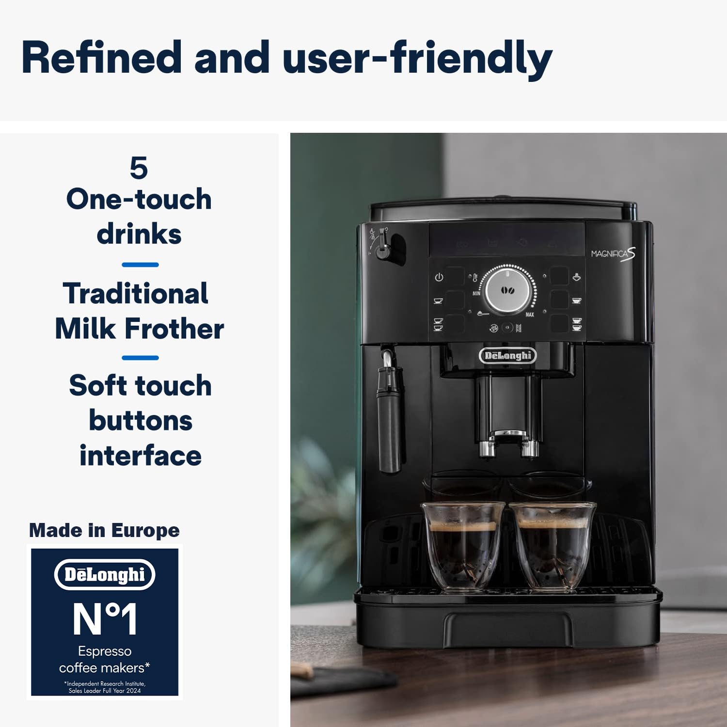 De'Longhi Magnifica S Ekspres do Kawy, Czarny, 1450W 240V