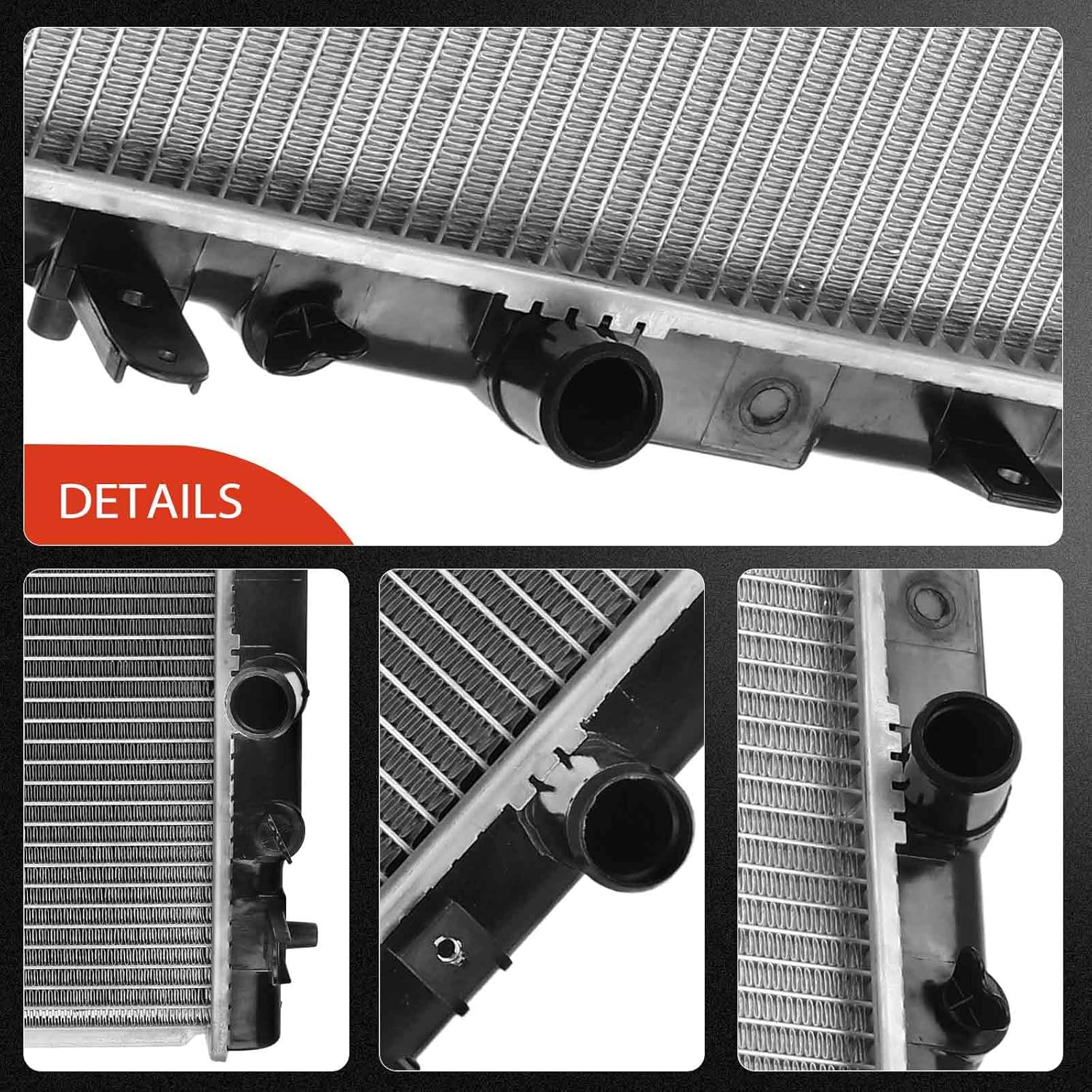 A-Premium Aluminum Radiator & AC Condenser Cooling Kit Compatible with Honda CR-V CRV 2012 2013 2014 2015 2016 L4 2.4L, Replace# 190105LAA51, 80110T0AA01 2-PC Set