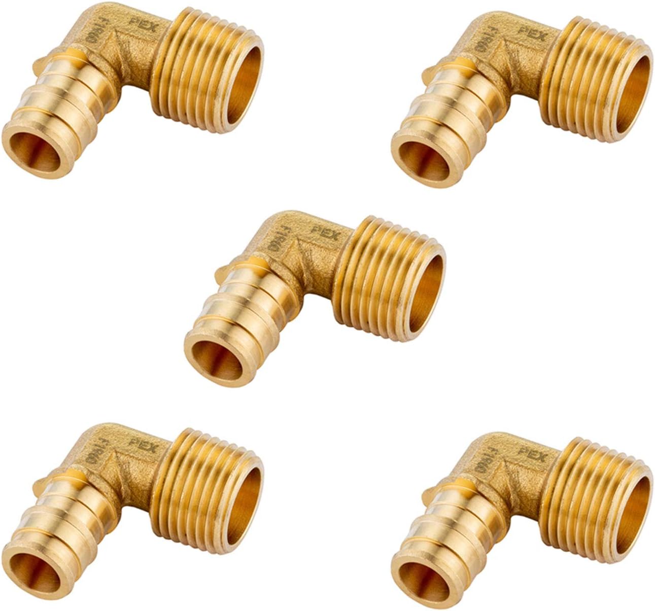 (Pack of 5) EFIELD Pex A Full Flow Expansion Brass Fitting