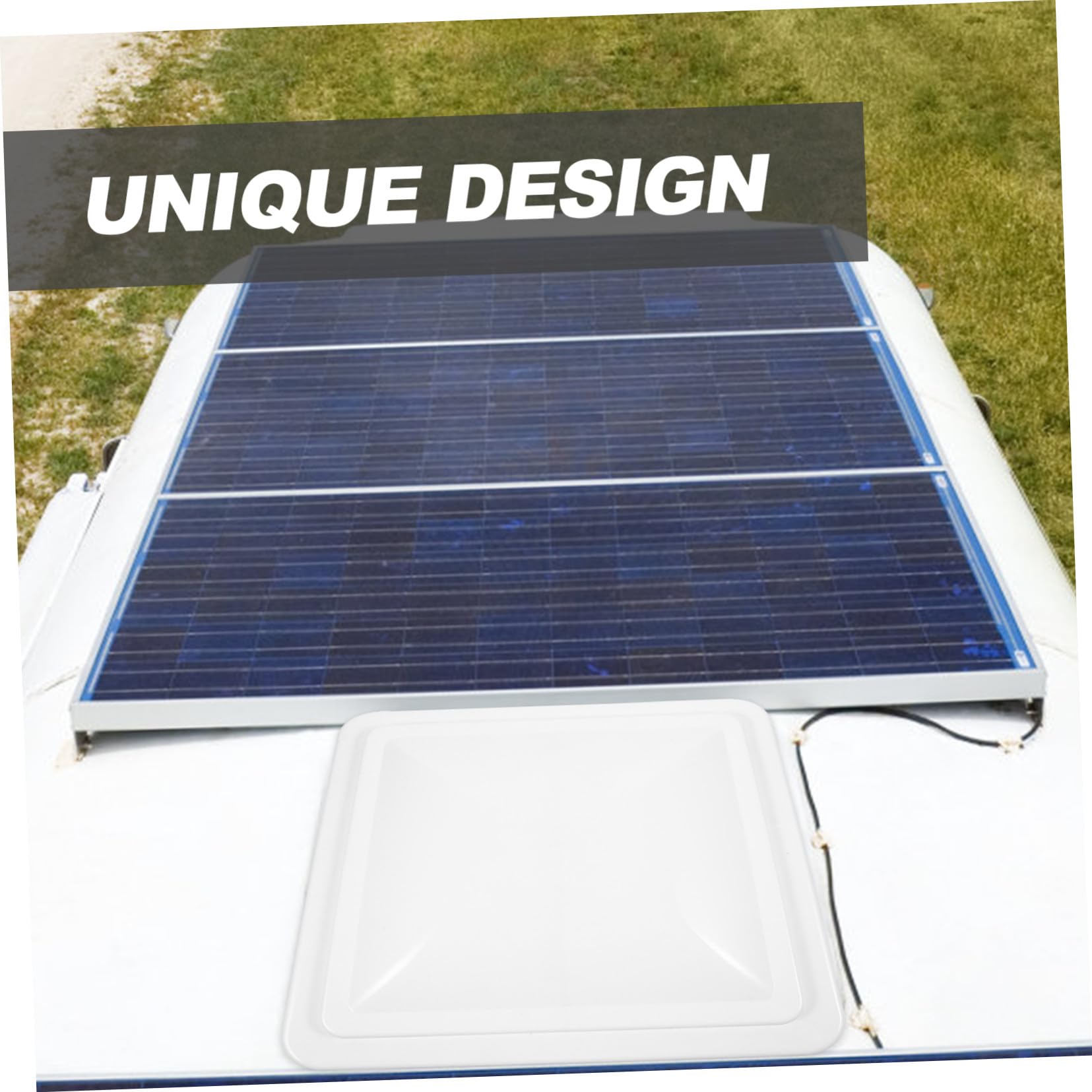 STOBAZA Copertura Isolamento Termico di Ventilazione per Finestra Camper 14 Pollici e Aerazione Bagno in Plastica Bianca e Ventilazione Moderno per Tetto Camper