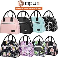 Vista 8 de OPUX Lonchera Premium para Mujeres, Bolsa de Almuerzo Aislada para Niñas, Niños, Adolescentes y Adultos, Linda Lonchera Suave y Refrigerada