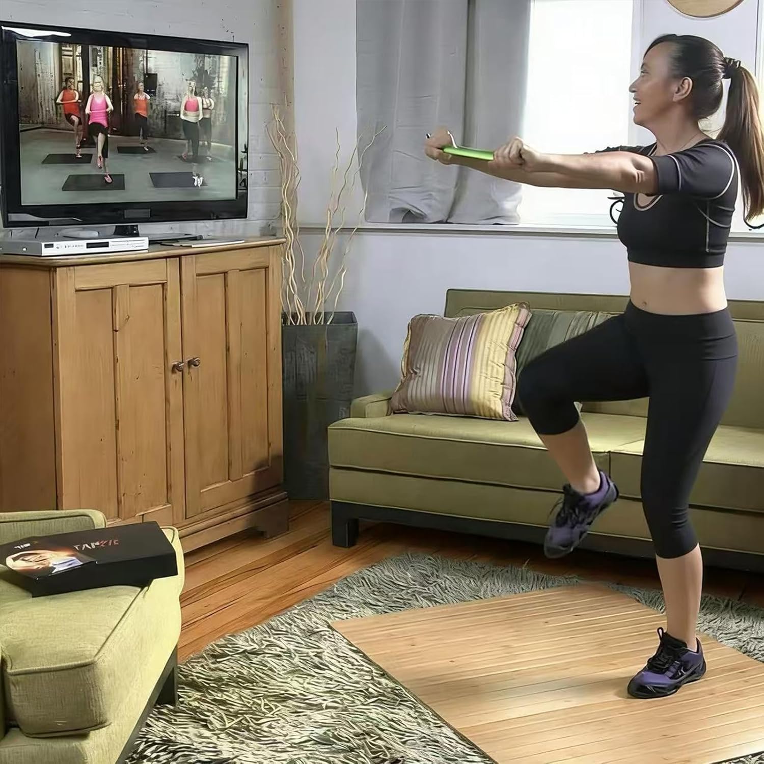 Foldable Tap Dance Floor - Premium Bamboo Portable Tap Board with Non-Slip Backing & Heavy Duty Carrying Bag, Large Dancing Mat for Home Studio, Street, Outdoor Practice