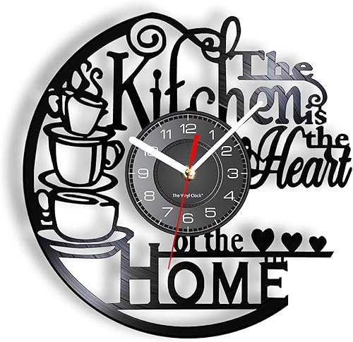 Reloj de pared decorativo de 12 pulgadas, diseño moderno, diseño moderno, diseño de la cocina, reloj de pared silencioso para decoración de