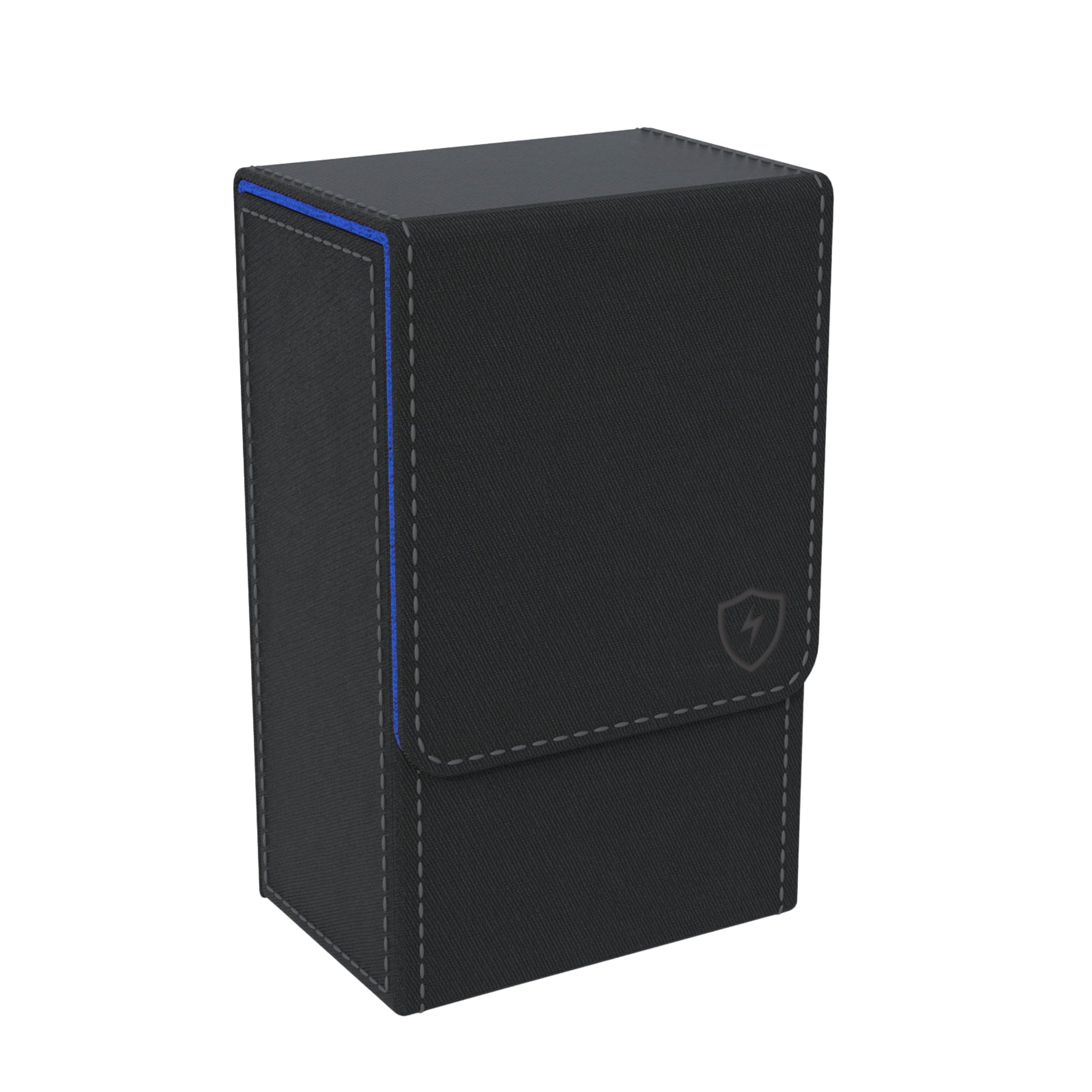 Boltquan Black Tarot Card Holder; Fold Top Case with Magnetic Lid Closure; Fits Standard Tarot Deck; Measures 5.39x3.38x2.24 In (137*86*57mm) (Blue)