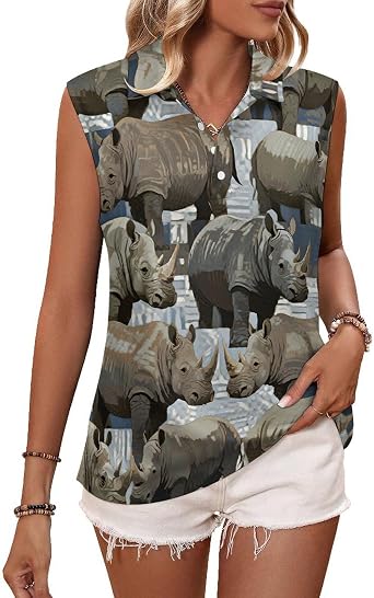 Golf Shirts for Women Polo Tank Top Sleeveless Summer Sports Athletic Workwear Quick Dry