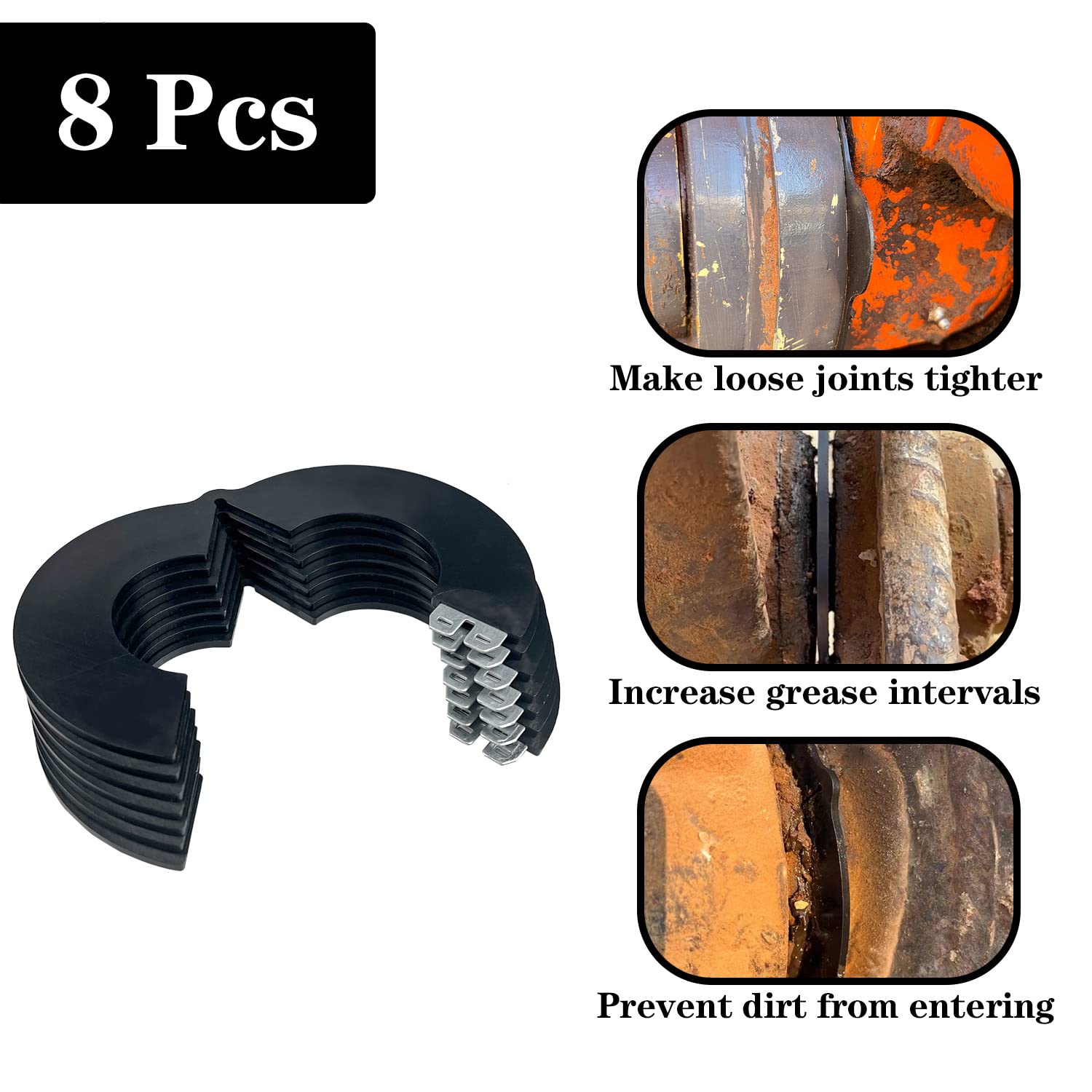 Amazon.com: GYUPTRK 8 Pack 45MM Excavator Bucket Pin Shim Kit