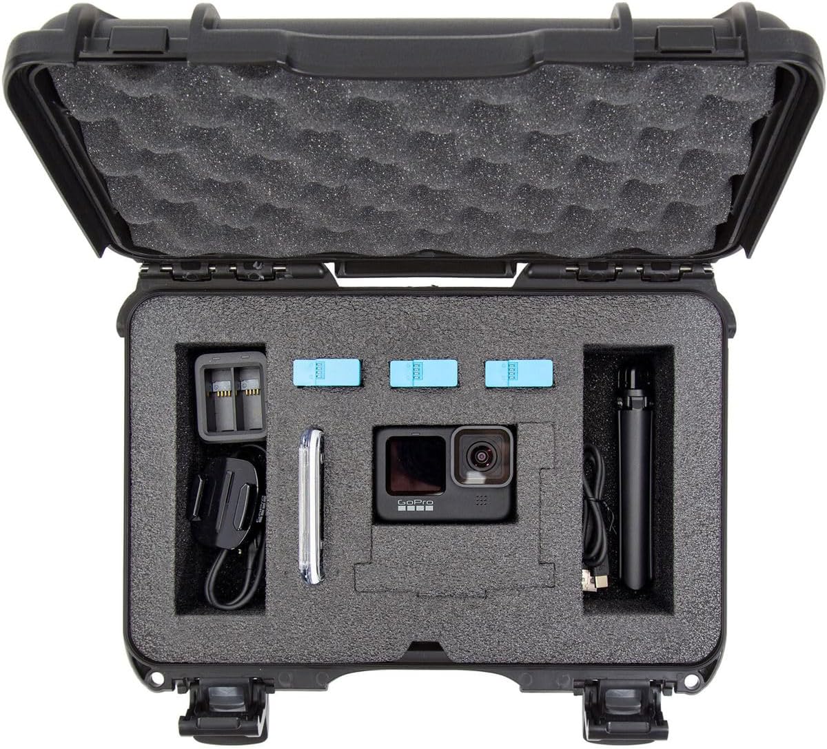 NANUK 909 Waterproof Hard Case with Foam Insert for GoPro Hero 9 & 10 - Black,909-GOPH91
