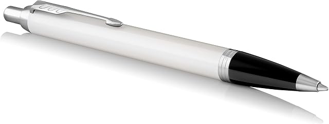Parker Długopis IM | White Lacquer | średnia końcówka | niebieski | pudełko na prezent