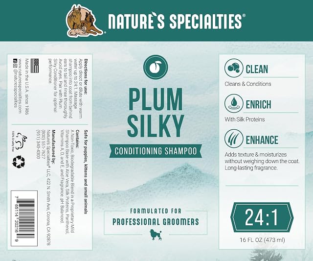 Foto 5 de 8 de Nature's Specialties Plum Silky Pet Shampoo, 16-Ounce by Nature's Specialties Mfg