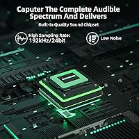 Vista 3 de SUDOTACK - Micrófono de condensador USB para podcast en PC: kit de micrófono de estudio con chipset de sonido profesional cardioide de 192KHz/24