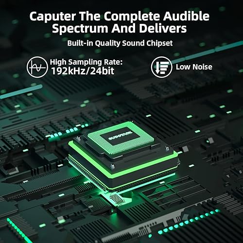Miniatura 3 de SUDOTACK Micrófono de condensador USB para PC: kit de micrófono de estudio con chipset de sonido profesional de 192 KHz/24 bits cardioide para