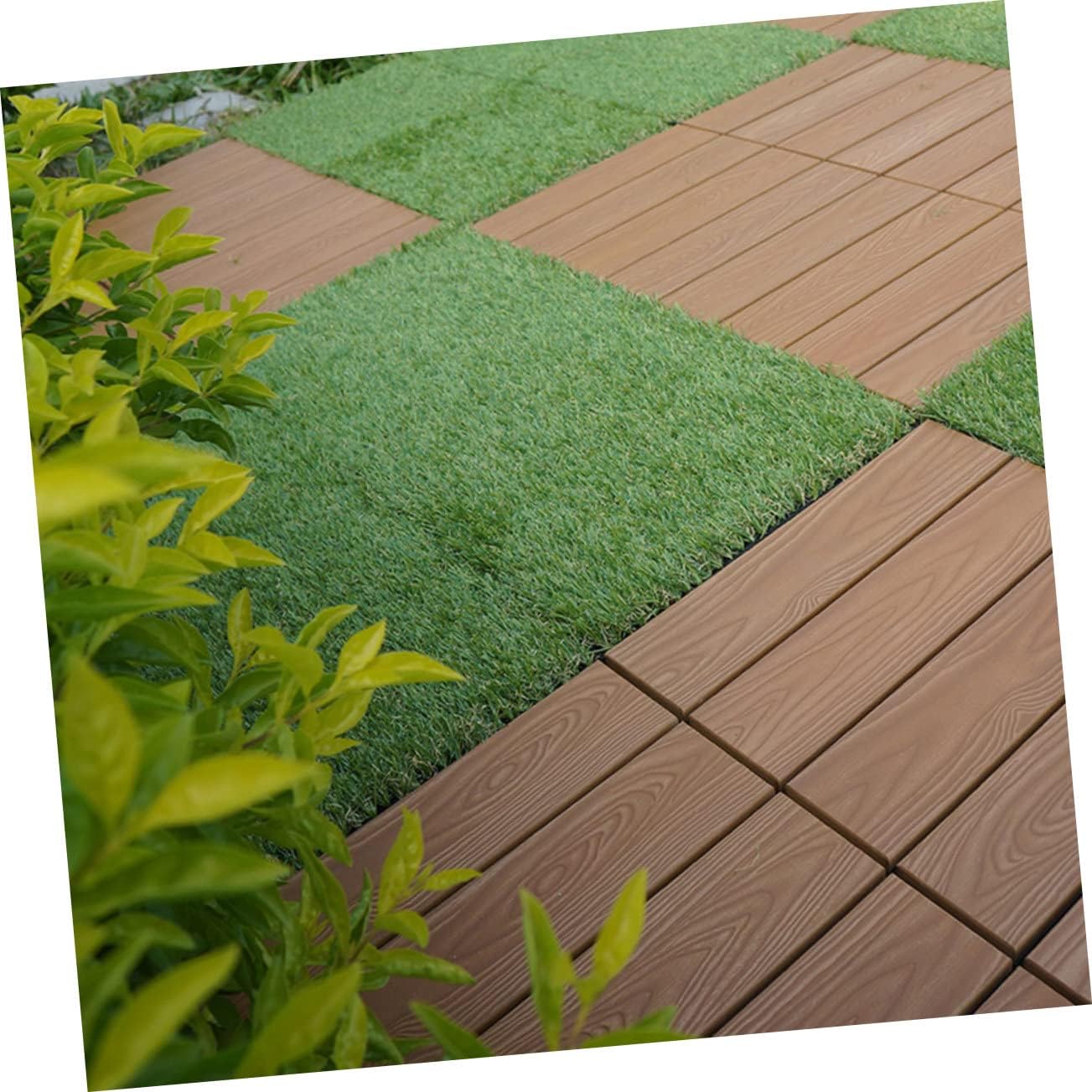 Totority Realistic Simulation Grass Mat 4pcs Artificial Turf Roll Grass Rug for Patio DIY