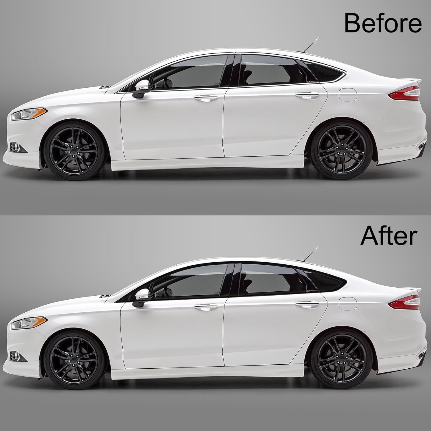 Stainless Steel Window Trim Chrome Delete for Ford Fusion 2013-2020 Black Window Trim Blackout Kit
