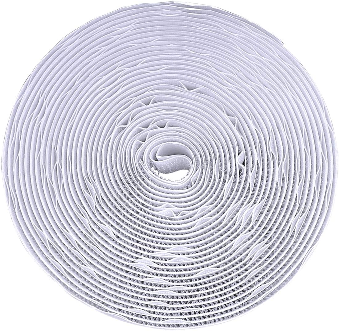 TheFitLifeHook and Loop Strips Tape - Self Adhesive 20mm x 6 m Roll, Double Sided Sticky Tape with Extra Strong Sticky Glue Backside for Magnetic Screen Door, Household, Office, School Industrial