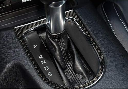Miniatura 8 de Xotic Tech - Cubierta para panel de cambio de marchas, fibra de carbono suave auténtica, compatible con Ford Mustang 2015-2023