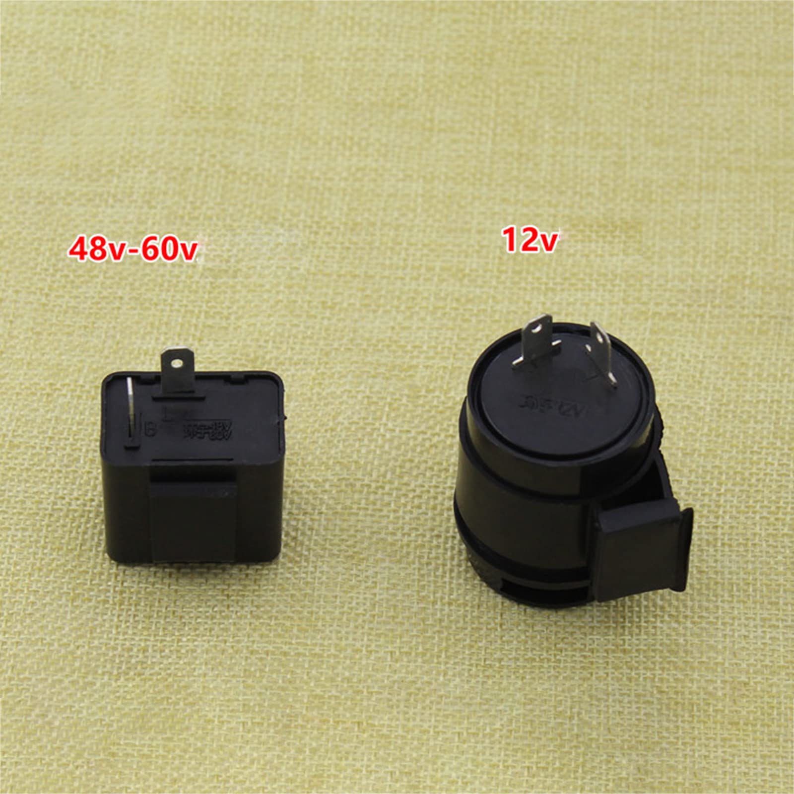 Motorcycle LED Flasher Relay 12V 2-Wire 2-Pin - Electronic Blinker Relay Fix Hyper Flashing For LED Turn Signals, Compatible With Honda Yamaha Suzuki Kawasaki