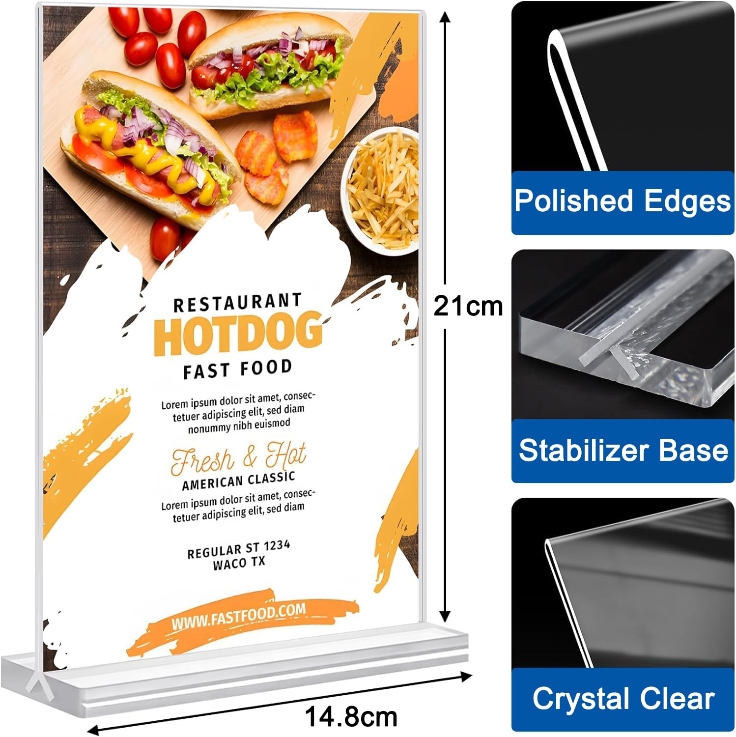 Accessoire Hôtellerie 5 Présentoirs Acrylique A5 Double Face - Support Menu Restaurant Support Bureau Exposition Accessoire Hôtellerie 5 Présentoirs Acrylique A5 Double Face - Support Menu Restaurant Support Bureau Exposition