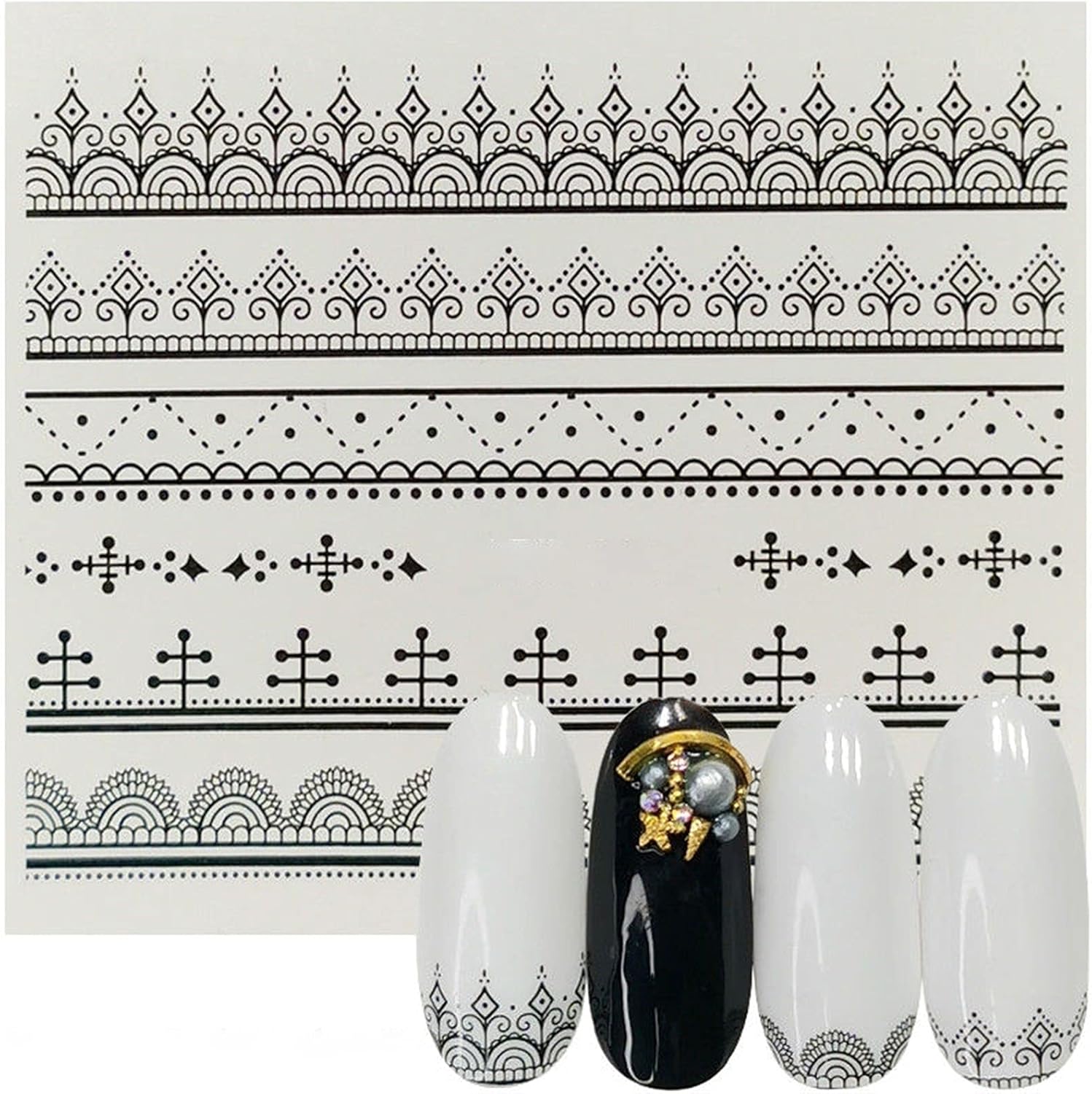 Nail Sticker, Lavender Bouquet Design Water Transfer Art Sticker 6 Sheet Nails Slider Decal Decor Charm Manicure Tools (Color : 6 Sheet/Set) : Beauty & Personal Care