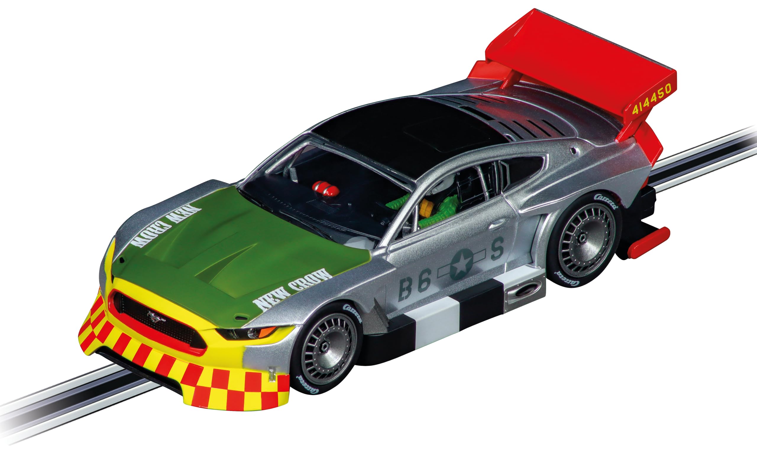 Carrera DIGITAL 132 Ford Mustang GTY, New Crow – Slotcar mit Front-, Rück- & Bremslichtern, digital codierbar & detailgetreu – Für spannende Rennen auf der Carrera Digital Bahn