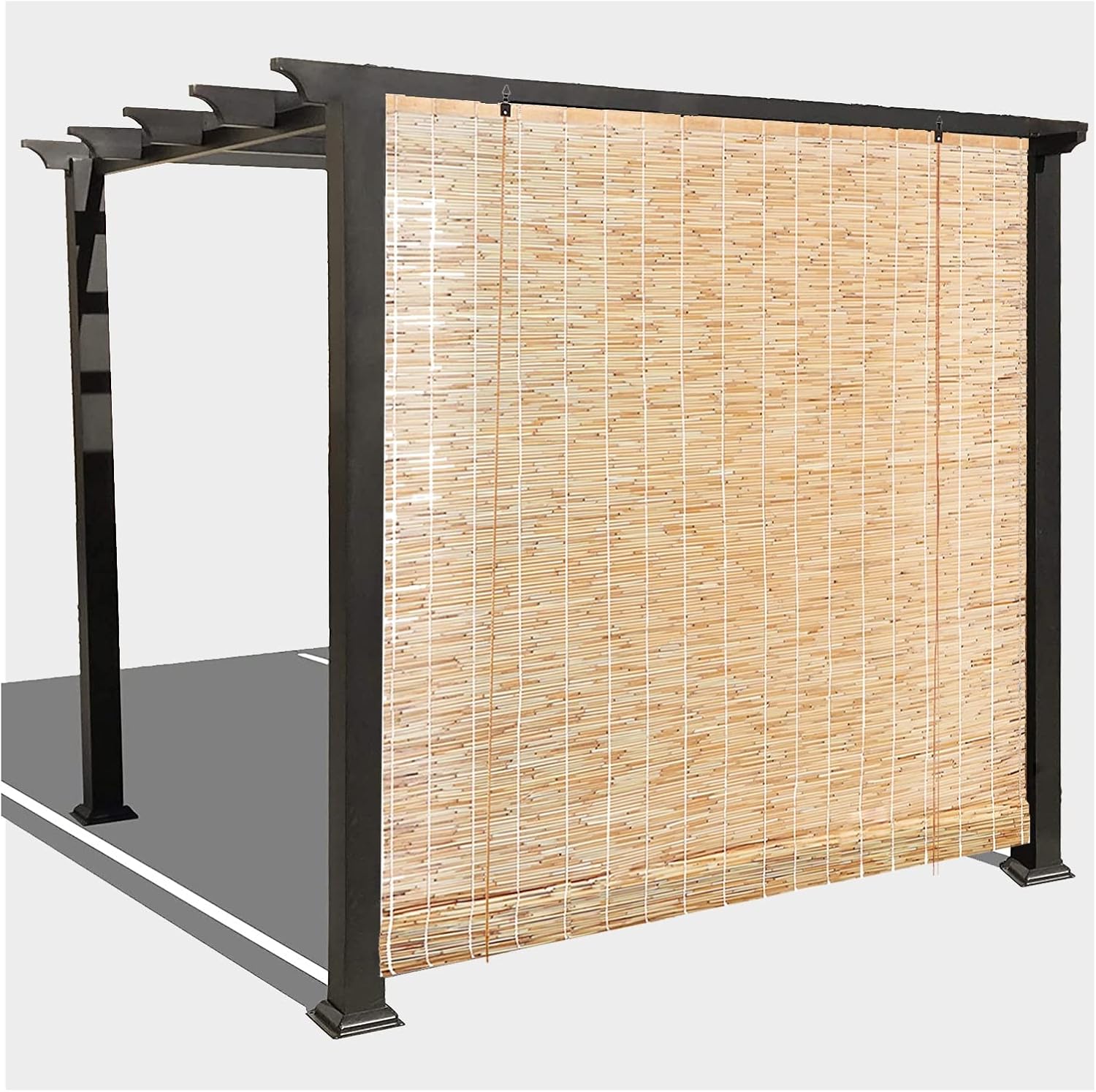 アジアン・バリ風の模様のクリーム色ドレープカーテン約178×140cm 2枚