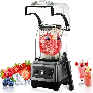 2025 Upgrade Commercial Blender | German Super Motor 2500W| Dishwasher Safe | 6-Piece Japanese Blades, 3-Second Quick Ice Crushing | Quiet Blender for Juices and Smoothies