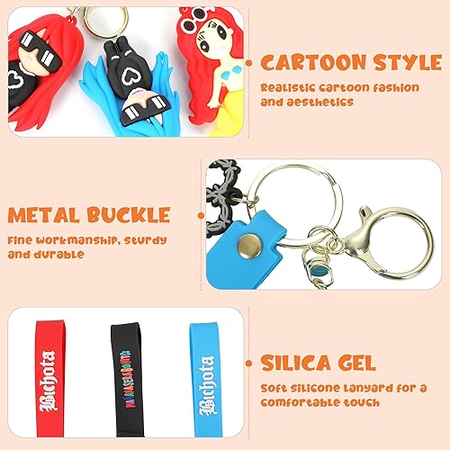 Miniatura 3 de 3 llaveros Karol Llaveros cantantes Llavero de sirena Llaveros para coche Lindo llavero de música Karol Accesorios de bolsa para niños, regalo