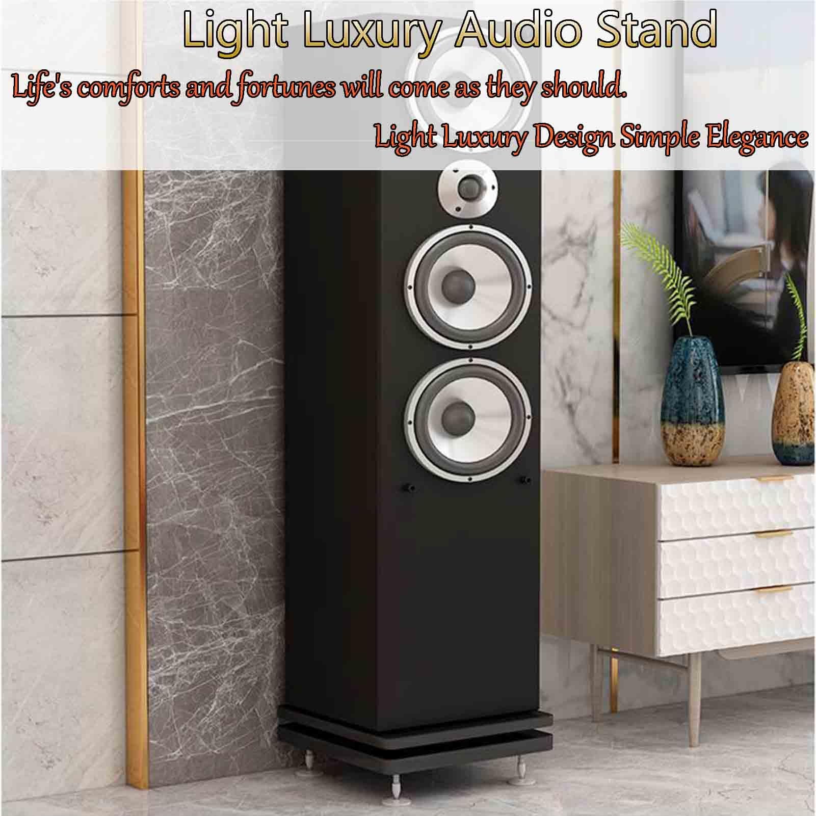 Wielofunkcyjna taca głośnikowa tłumiące wibracje nóżki stereo subwoofer podkładki tłumiące wibracje podwójny stojak audio do ochrony sprzętu audio, aby wspierać stabilny, bezpieczny i trwały, lekki