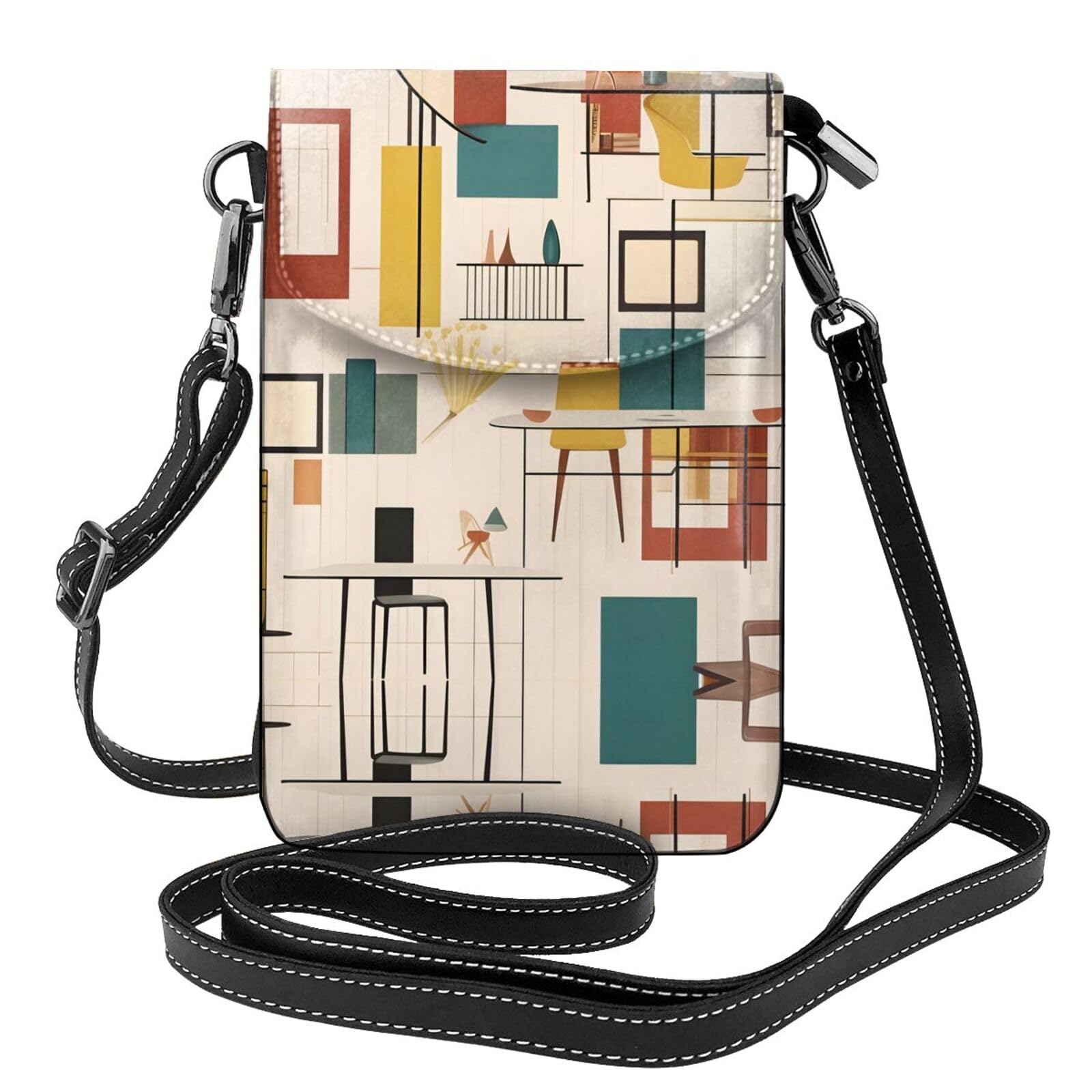 Sac à main en cuir moderne du milieu du siècle chic - 7