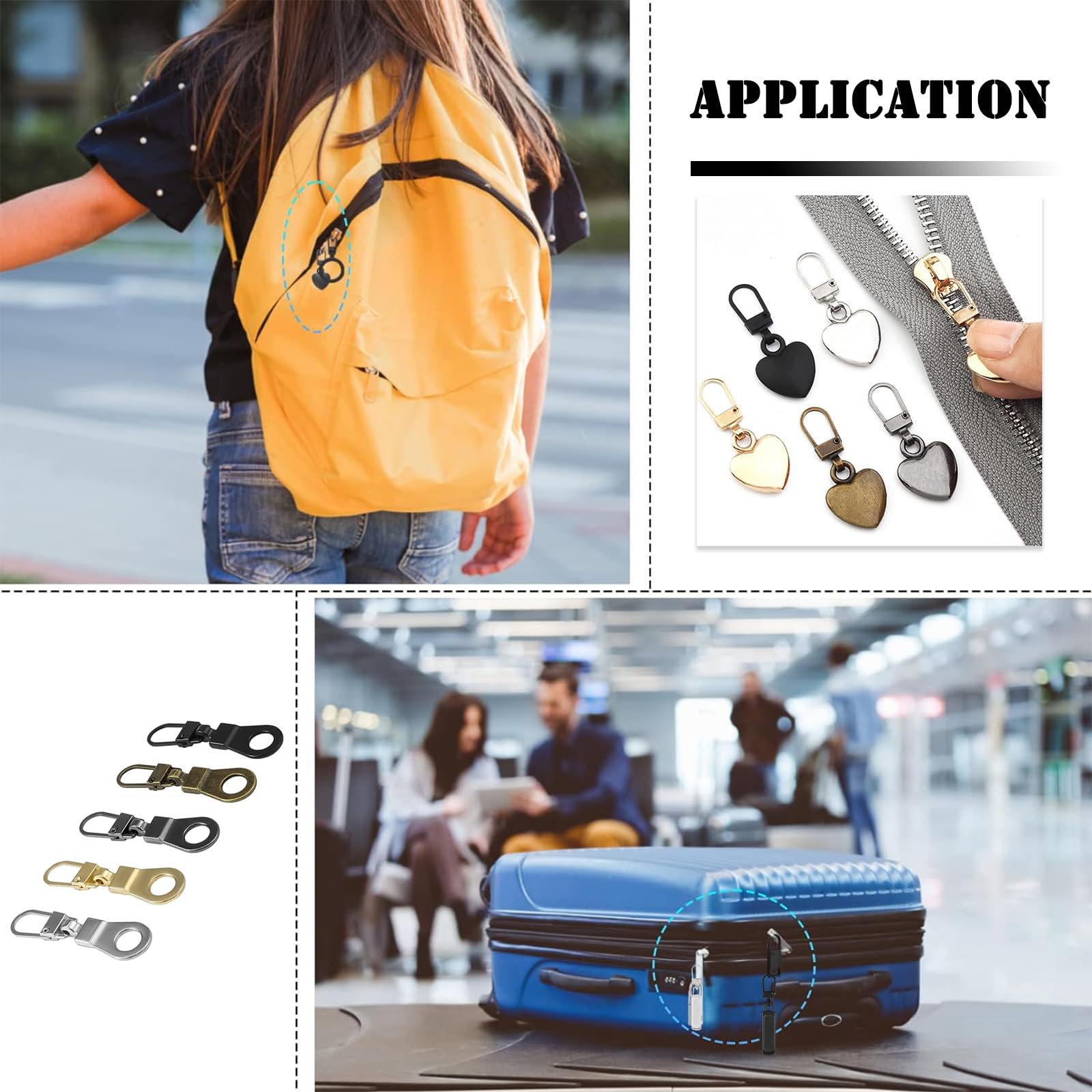 Lot De 20 Fermetures éclair De Rechange Amovibles En Métal Pour