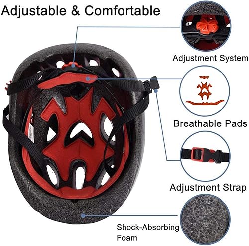 Miniatura 5 de Oeyliz Casco de bicicleta para niños de 3 a 8 años con equipo de protección deportiva, rodilleras, coderas, muñequeras para monopatín, ciclismo,