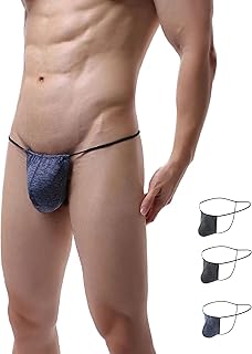 Men's G-string seamless Thong Sexy Panties low rise Bikini 3 or 5pack