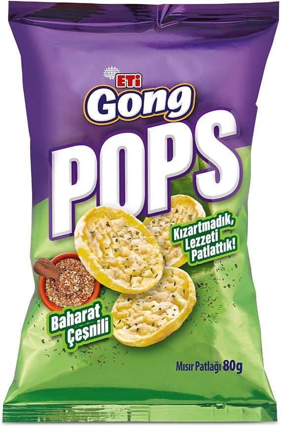 Meat Gong Pops Spice Seasoning Popcorn 80g x 10 Pieces