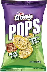 Eti Gong Pops Baharat Çeşnili Mısır Patlağı 80 g x 10 Adet