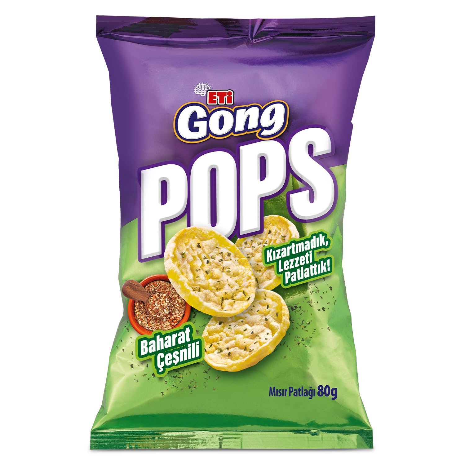 Eti Gong Pops Baharatlı Mısır Patlağı 80 g