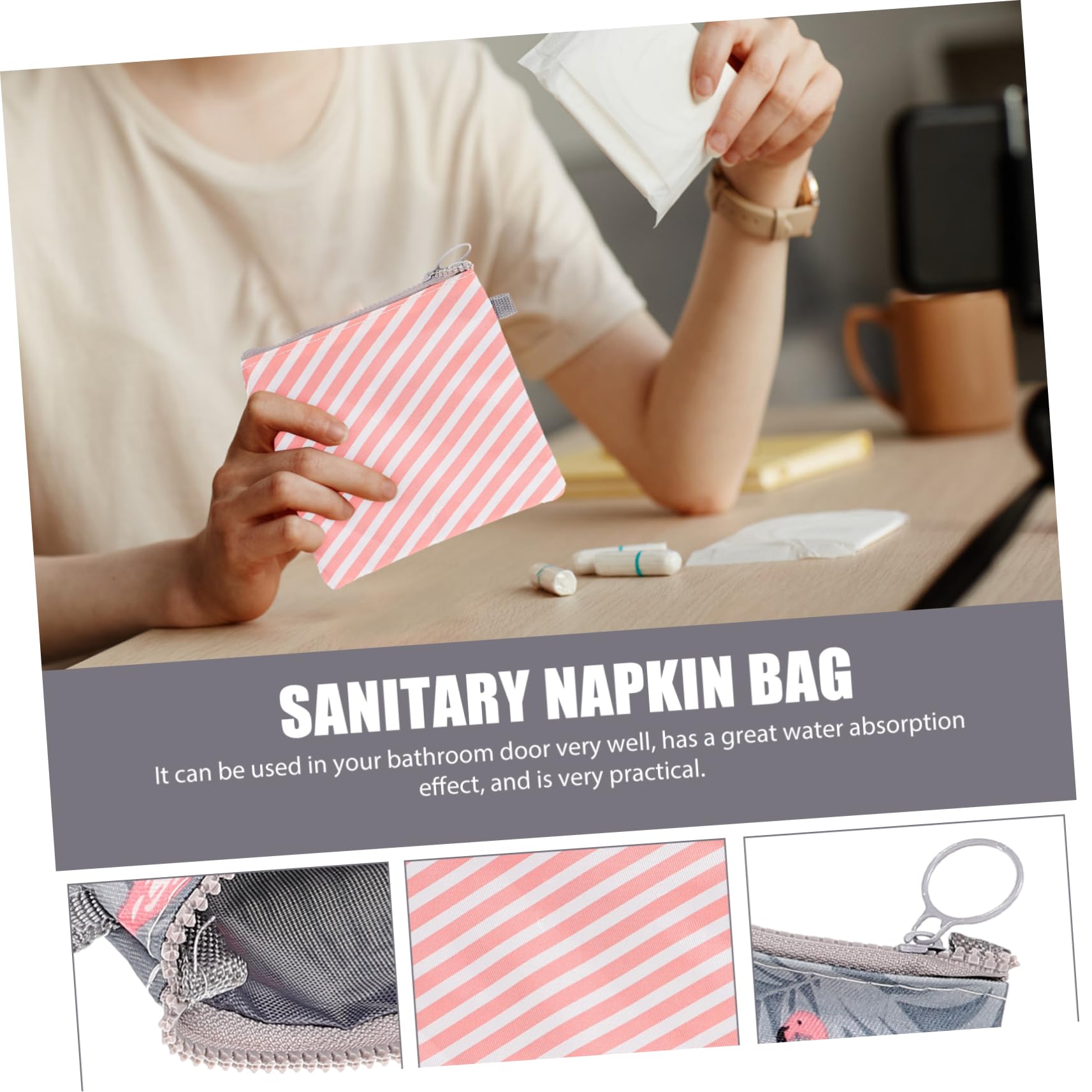 Didiseaon Neceser Compresas y Tampones 40 Uds Bolsa Sanitaria Rosa Bolsas De Bolsa Sanitaria Para Exteriores Bolsa Para Toallas Sanitarias Bolsa De Almacenamiento Para Almohadillas Bolsa Para Toallas