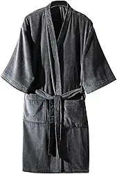 Roupão Adulto Banho Unissex 100% Algodão Dohler Confort – Felpudo, Aveludado, Toque Macio, Manga 3/4 Tamanhos P ao GG