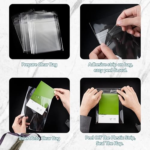 Miniatura 5 de Golden State Art, Bolsas de almacenamiento de 4 x 6 pulgadas, sin ácidos, para impresiones de 4 x 6, fotos, tarjetas A1, sobres (tamaño de la bolsa