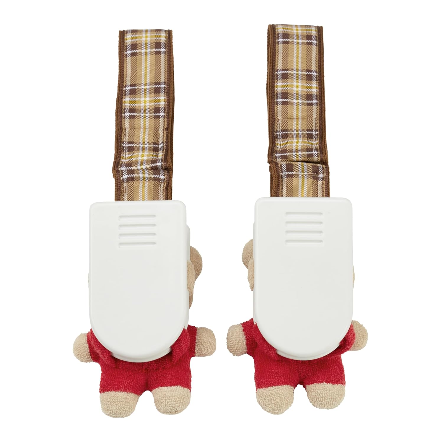 Miki House 16-1652-498 Blanket Clip, Bear, Stroller Clip, Blanket, Slip Prevention, Set of 2, Made in Japan, Boys and Girls, Baby, Kids, Children's Clothes, Beige
