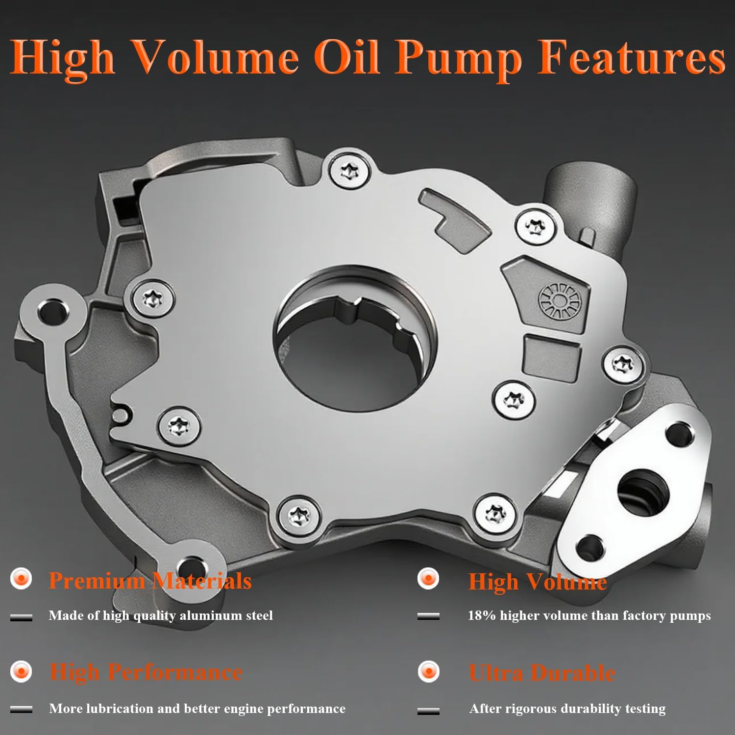 M-340 High Volume Oil Pump Fit for Ford Expedition 05-14, F-150 2004-2010, F-250 F-350 Super Duty 04-10, Lincoln Navigator 05-14, Mercury Mountaineer 06-10, Engine Oil Pump Replace OE# M340 3L3Z6600AA